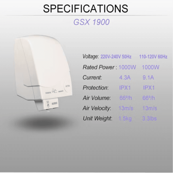 Siemens Automatic Professional Hand Dryer - Image 6